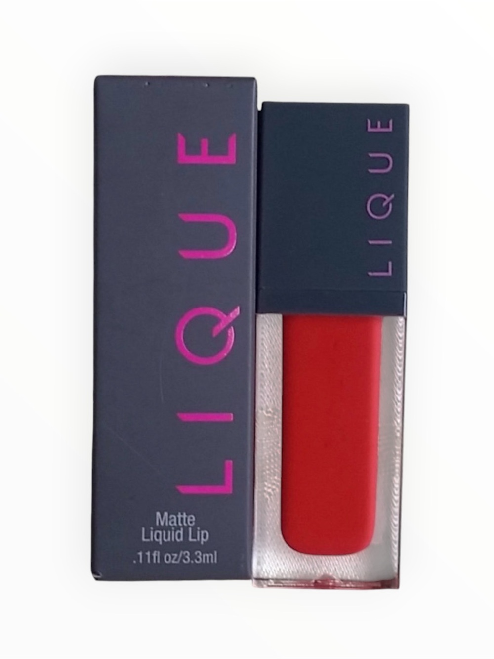 LIQUE Matte Liquid Lip Lipstick - "FLIRT" Pink Berry Red - New In Box .11 fl oz